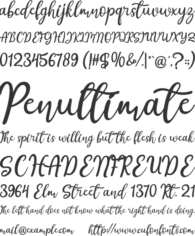Come Valentine font preview