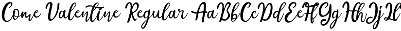 Come Valentine Regular font