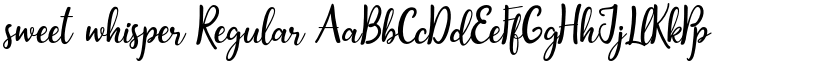 sweet whisper Regular font