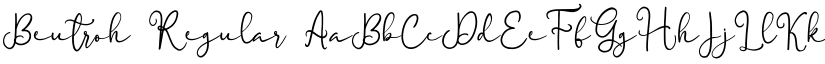 Beutroh Regular font