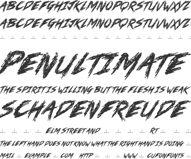 No Mercy Font Personal Use Only font preview