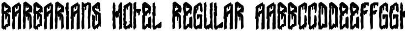 Barbarians Hotel Regular font