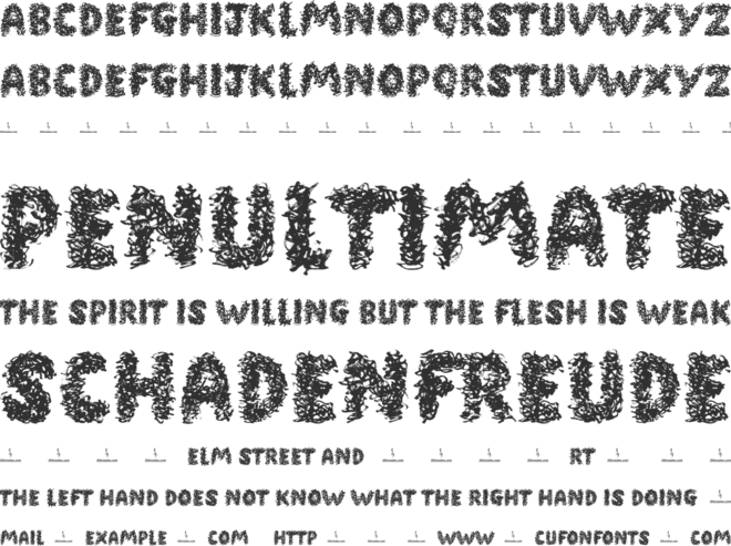 Overgrown Personal Use font preview