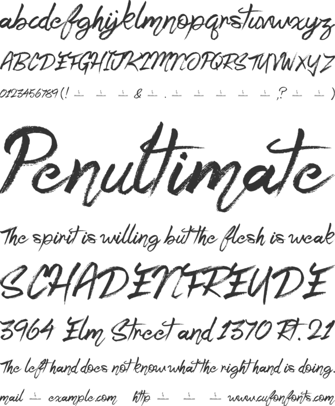 Samantha Hannah font preview