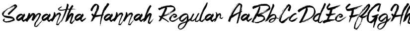 Samantha Hannah Regular font