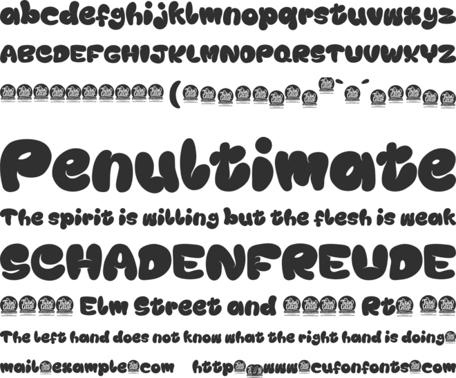 Swath Trees font preview