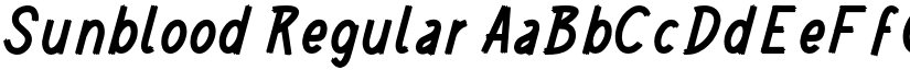 Sunblood Regular font