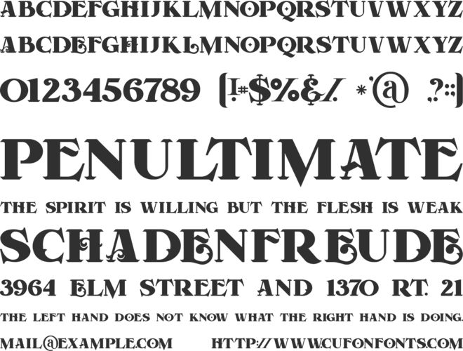 Forest font preview