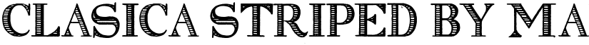 Clasica Striped by Marta van Ec Regular font