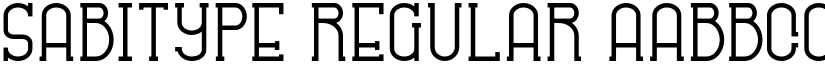 SABITYPE Regular font