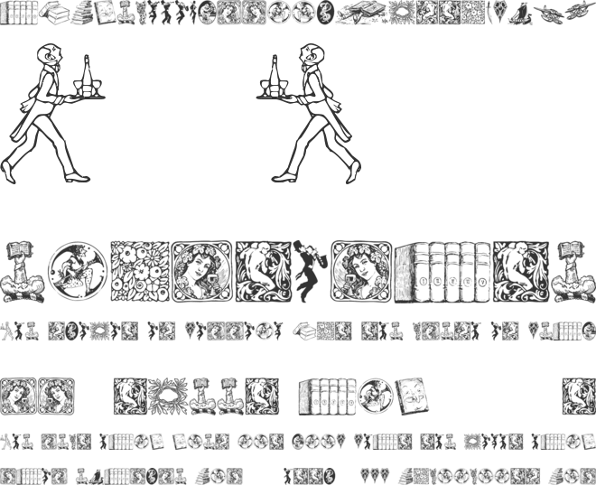 Listemagerens Ny Dingbats font preview