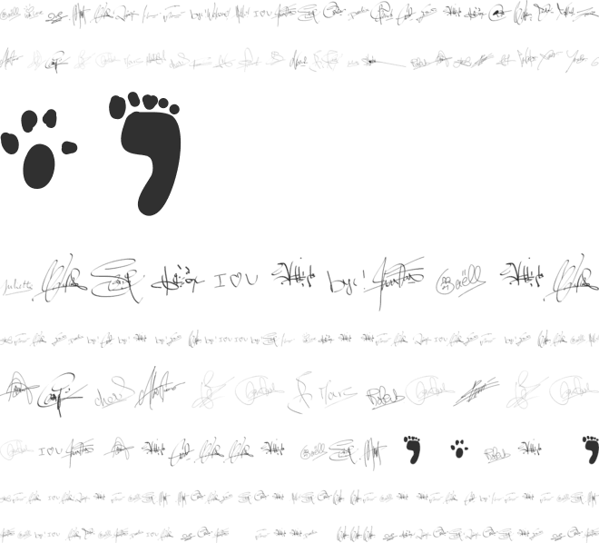 PWSignatures font preview
