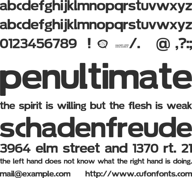 Soolidium font preview