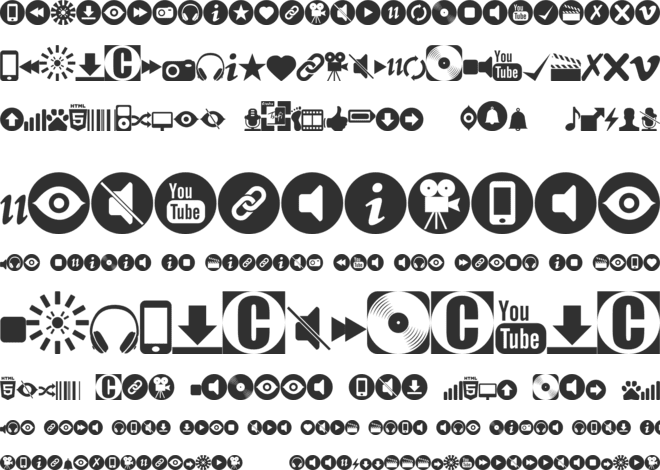 sTmedia icons font preview