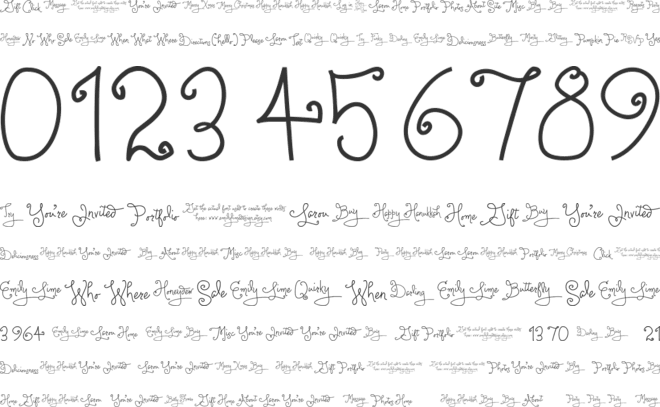 Larou Words font preview