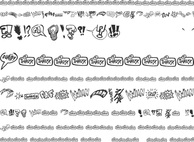 Onomatopaf font preview