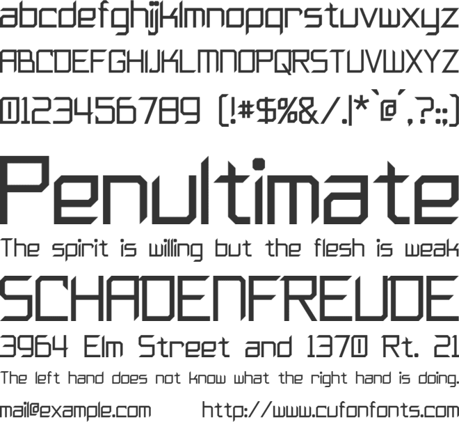 Furmanite font preview