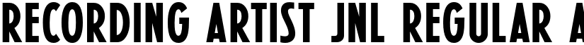 Recording Artist JNL Regular font
