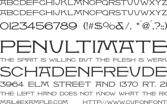 Antique Packaging JNL font preview