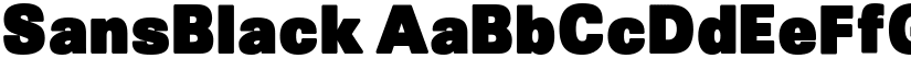 SansBlack font
