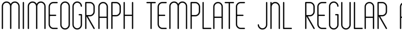 Mimeograph Template JNL font download