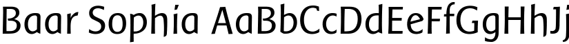 Baar Sophia font