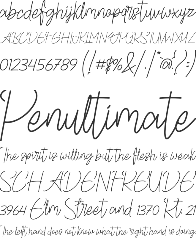 Oabestira font preview