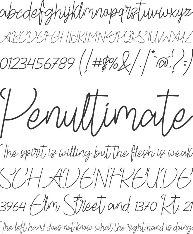 Oabestira font preview