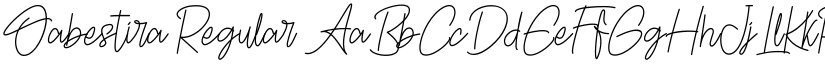 Oabestira Regular font