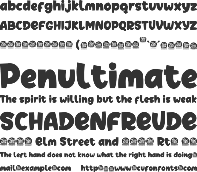 Nort Right font preview