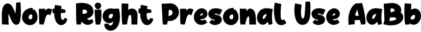Nort Right Presonal Use font