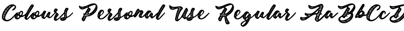 Colours Personal Use Regular font