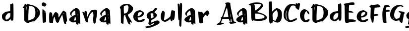 d Dimana Regular font