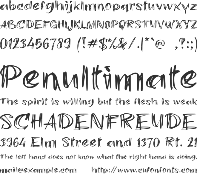d Durian font preview