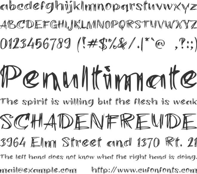 d Durian font preview