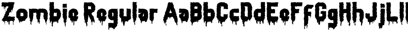 Zombie Regular font
