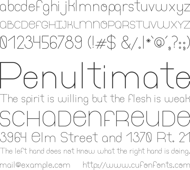 Thinfonthin font preview