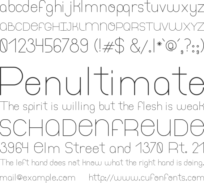 Thinfonthin font preview
