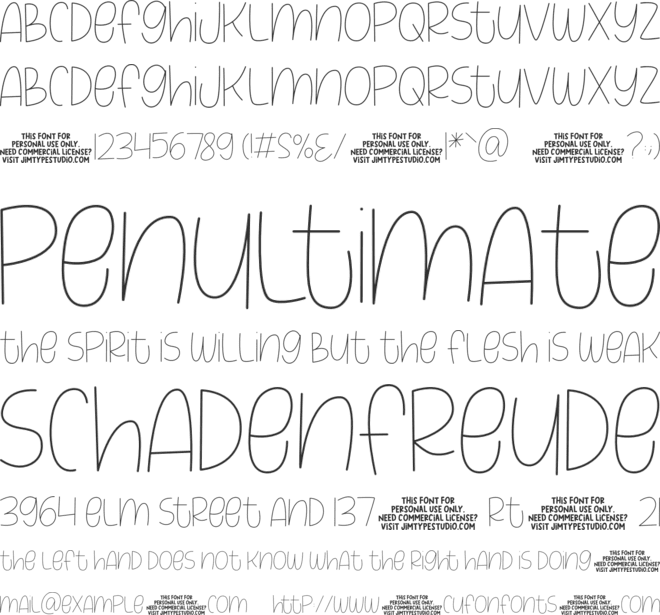 PeachFarm_PERSONALUSEONLY font preview