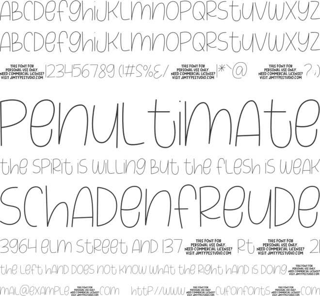 PeachFarm_PERSONALUSEONLY font preview