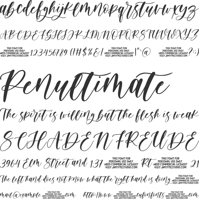 ApricotFarmhouse_PERSONALUSE font preview