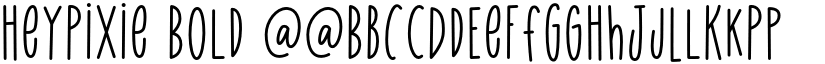 HeyPixie Bold font