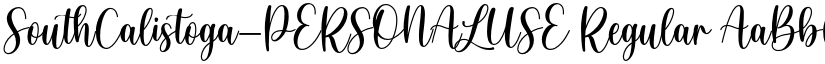 SouthCalistoga_PERSONALUSE Regular font