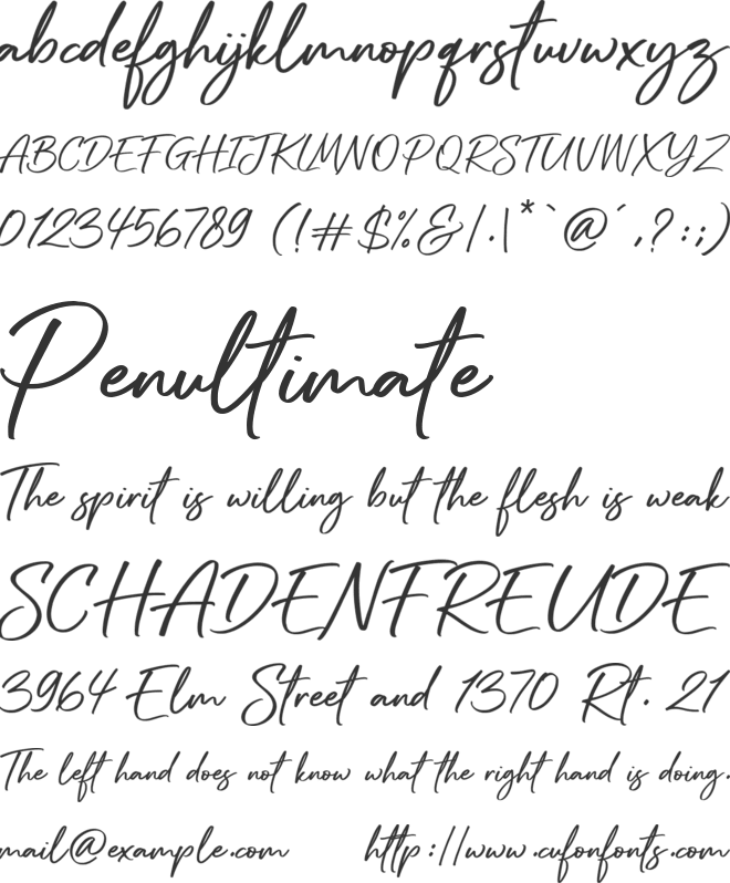 Amabillis font preview