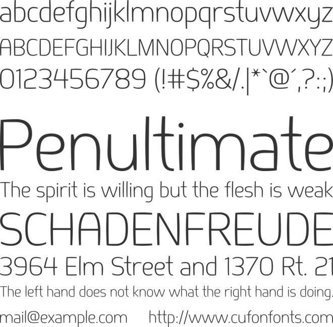 Springsteel Light font preview