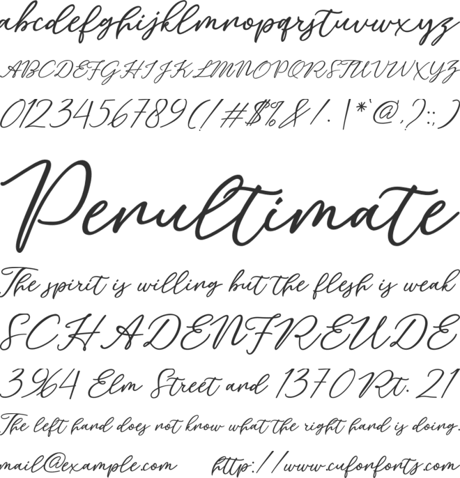 Faither font preview