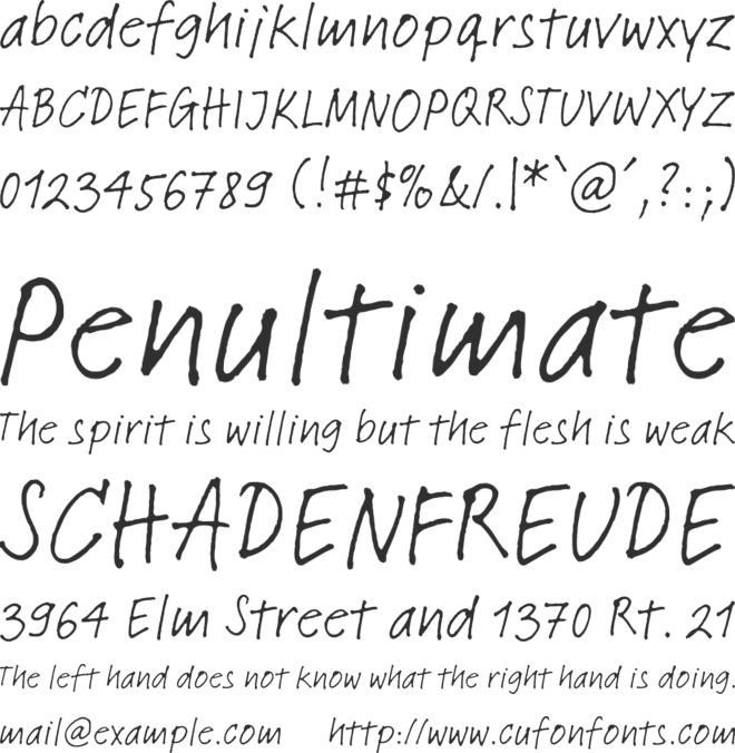 Linotype Feltpen font preview