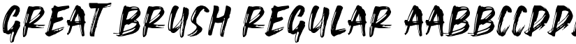 Great Brush Regular font
