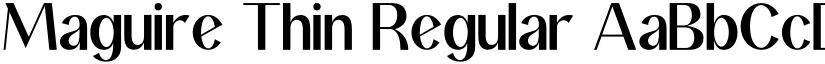 Maguire Thin Regular font
