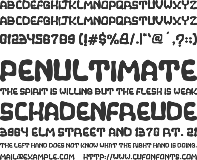 Peyottes font preview